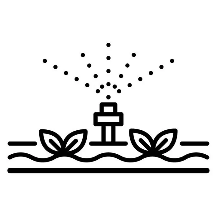 Biohort Bewässerungssystem - Passend für: Biohort Hochbeet oder Pflanzbeet Belvedere - Bewässerungssystem mit Pflanzen und Sprinkleranlage. Das System sorgt für eine effiziente Wasserversorgung der Pflanzen.