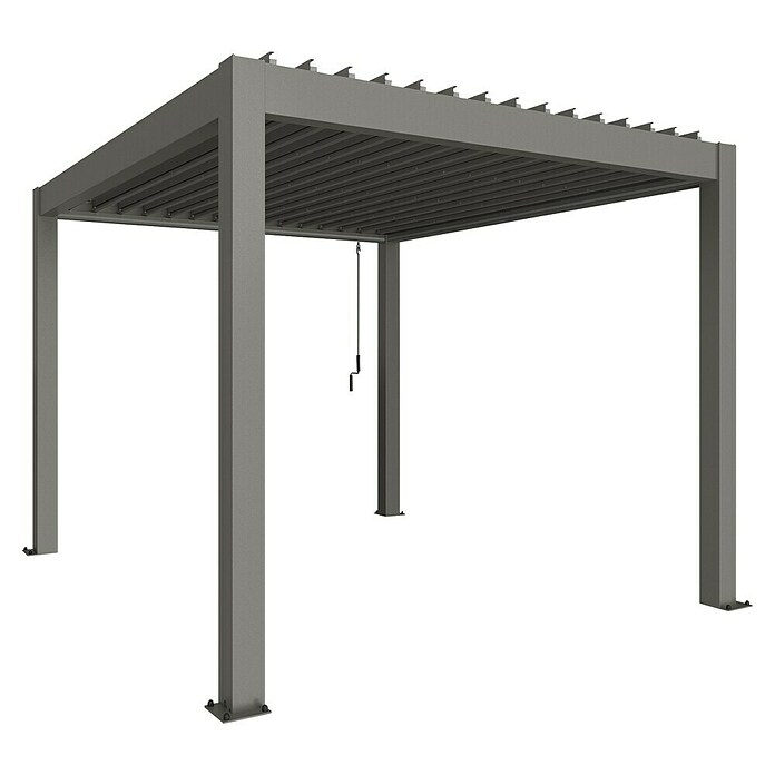 Biohort Pergola Gr. 3 (B x T: 312 x 367,5 cm, Quarzgrau Metallic, Material Gestell: Stahl) | BAUHAUS