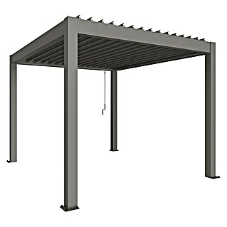 Biohort Pergola Gr. 3 (B x T: 312 x 367,5 cm, Quarzgrau Metallic, Material Gestell: Stahl)