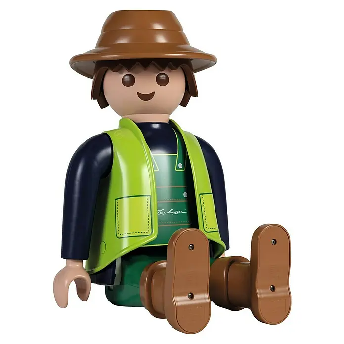 Lechuza Dekofigur Playmobil - Gärtner, L x B x H: 33 x 27 x 68 cm, Kunststoff - Playmobil-Figur eines Gärtners mit Hut, grüner Weste und braunen Schuhen. Die Figur ist detailreich gestaltet und ideal für Kinder zum Spielen.