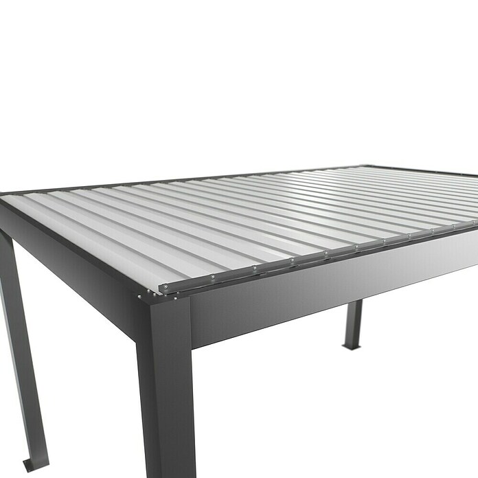 Biohort Lamellenpavillon Gr. 3 (B x T: 312 x 367,5 cm, Quarzgrau Metallic/Weiß, Material Gestell: Stahl) | BAUHAUS