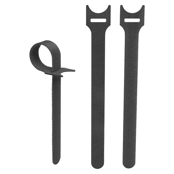 Hama Klettbinder - L x B: 12,5 x 1 cm, Schwarz, 20 Stk. - Klettband-Kabelbinder zur einfachen Organisation und Befestigung von Kabeln. Wiederverwendbar und flexibel für diverse Anwendungen.