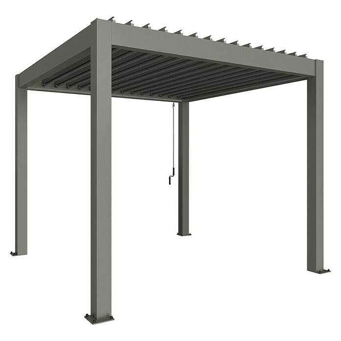 Biohort Lamellenpavillon Gr. 3 (B x T: 312 x 312 cm, Quarzgrau Metallic, Material Gestell: Stahl) | BAUHAUS