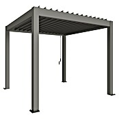 Biohort Lamellenpavillon Gr. 3 (B x T: 312 x 312 cm, Quarzgrau Metallic, Material Gestell: Stahl) | BAUHAUS
