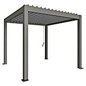 Biohort Pergola Lamellenpavillon Gr. 3 (B x T: 312 x 312 cm, Quarzgrau Metallic - Silber Metallic, Material Gestell: Stahl) | BAUHAUS