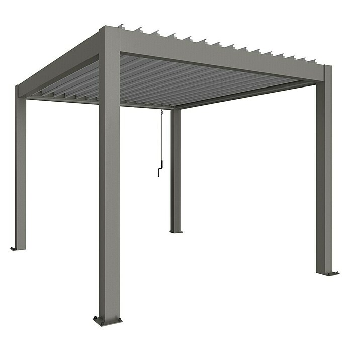 Biohort Lamellenpavillon Gr. 3 (B x T: 312 x 367,5 cm, Quarzgrau/Silber Metallic, Material Gestell: Stahl) | BAUHAUS