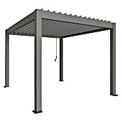 Biohort Lamellenpavillon Gr. 3 (B x T: 312 x 367,5 cm, Quarzgrau/Silber Metallic, Material Gestell: Stahl) | BAUHAUS