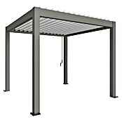 Biohort Pergola Lamellenpavillon Gr. 3 (B x T: 312 x 312 cm, Quarzgrau Metallic - Weiß, Material Gestell: Stahl) | BAUHAUS