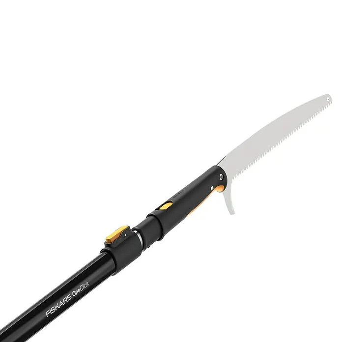 Fiskars OneClick Baumsäge - Passend für: Fiskars OneClick Stiel, Länge: 60,3 cm - Die Fiskars OneClick Baumschere mit Teleskopstiel ist ideal zum Schneiden von Ästen in großer Höhe. Mit präziser Säge für saubere Schnitte.