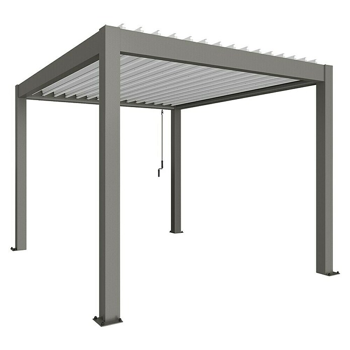 Biohort Lamellenpavillon Gr. 3 (B x T: 312 x 367,5 cm, Quarzgrau Metallic/Weiß, Material Gestell: Stahl) | BAUHAUS