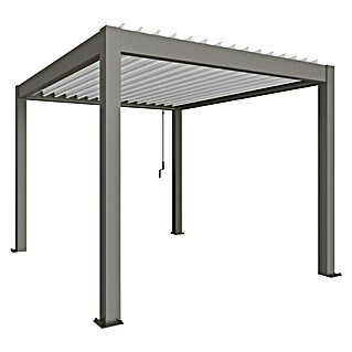 Biohort Pergola Gr. 3 (B x T: 312 x 367,5 cm, Quarzgrau Metallic/Weiß, Material Gestell: Stahl)