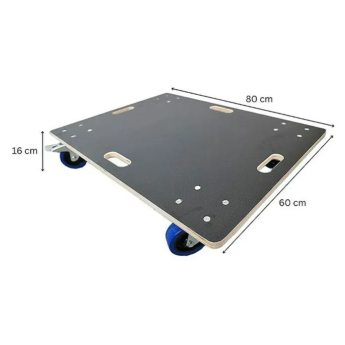 Proregal Transportroller Mega Deal 2x mit 4 Rollen - L x B x H: 60 x 80 x 16 cm, Traglast: 800 kg, Holz