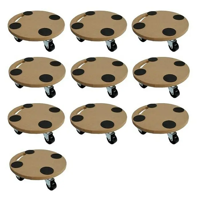 Proregal Transportroller Mega Deal 10x mit 4 Rollen - L x B x H: 30 x 30 x 11 cm, Traglast: 100 kg, Holz