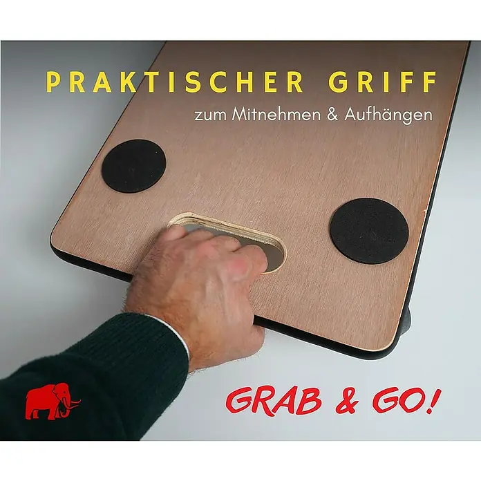 Proregal Transportroller mit 4 Rollen - L x B x H: 60 x 30 x 11,5 cm, Traglast: 200 kg, Holz