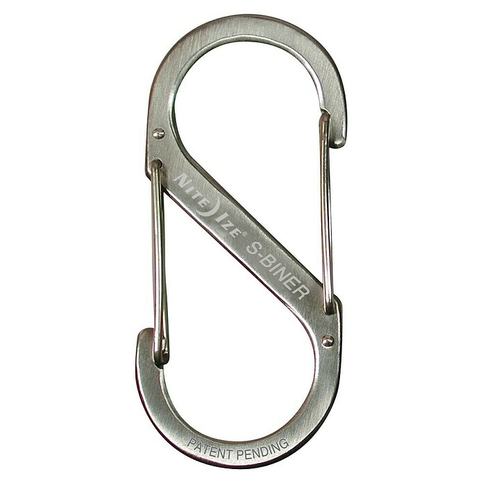 Nite Ize Doppelkarabiner (89 x 38 mm, Edelstahl, Silber, Zugfestigkeit: 33 kg)