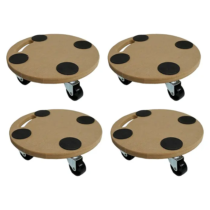 Proregal Transportroller Mega Deal 4x mit 4 Rollen - L x B x H: 30 x 30 x 11 cm, Traglast: 100 kg, Holz