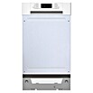 Respekta Küchenzeile KB225EYW (Breite: 225 cm, Mit Duo-Kochmulde, Weiß)