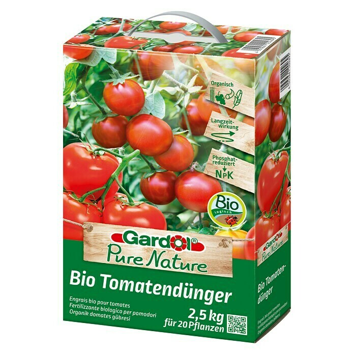 Gardol Pure Nature Bio-TomatendüngerInhalt ausreichend für ca.: 20 Pflanzen, 2,5 kg, Aus natürlichen Rohstoffen Left Side View