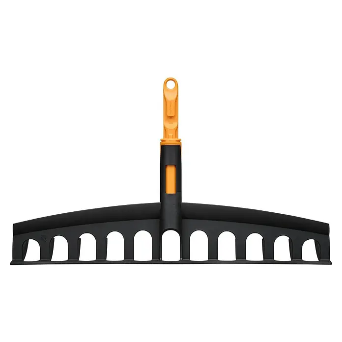 Fiskars OneClick Gartenrechen Universal - Arbeitsbreite: 40,9 cm, Anzahl Zinken: 12 Stk. - Gartenrechen mit verstellbarer Arbeitsbreite und stabilem Griff für die Gartenarbeit. Vielseitig für verschiedene Aufgaben.