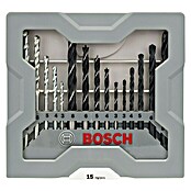 Bosch Set de brocas (15 piezas, Madera/metal/piedra)