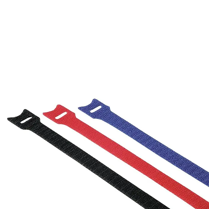 Hama Klettbinder - L x B: 14,5 x 1,2 cm, Bunt, 12 Stk. - Mehrfarbige Klett-Kabelbinder. Ideal zur Organisation von Kabeln in verschiedenen Farben zur einfachen Identifizierung.