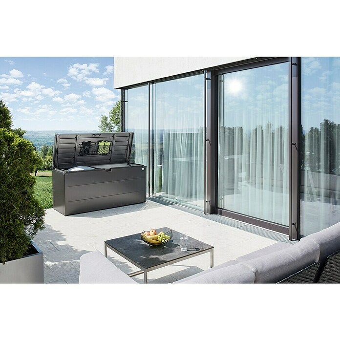 Biohort StyleBox Kissenbox 170 (L x B x H: 170 x 70 x 81 cm, Stahl, Dunkelgrau-Metallic) | BAUHAUS