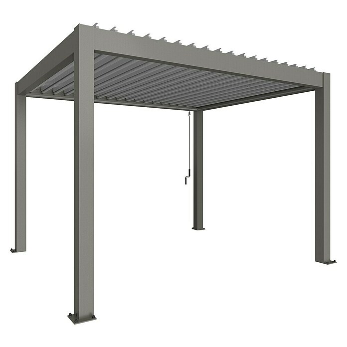 Biohort Lamellenpavillon Gr. 3,5 (B x T: 367,5 x 312 cm, Quarzgrau/Silber Metallic, Material Gestell: Stahl) | BAUHAUS