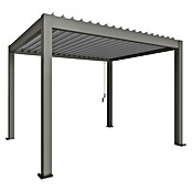 Biohort Lamellenpavillon Gr. 3,5 (B x T: 367,5 x 312 cm, Quarzgrau/Silber Metallic, Material Gestell: Stahl) | BAUHAUS