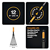 Fiskars OneClick Gartenrechen (Arbeitsbreite: 12,4 cm, Anzahl Zinken: 7 Stk.) | BAUHAUS