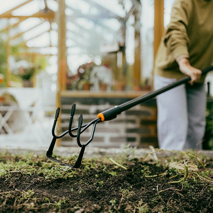 Fiskars OneClick Grubber Jäter 2-in1 (Länge: 28,7 cm, Kunststoff) | BAUHAUS