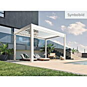 Biohort Lamellenpavillon Gr. 4 (B x T: 404,5 x 312 cm, Weiß, Material Gestell: Stahl) | BAUHAUS