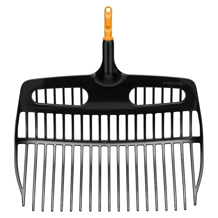 Fiskars OneClick Gartenrechen - Arbeitsbreite: 48,2 cm - Der Fiskars Light Laubrechen ist ein robustes und leichtes Gartengerät zum einfachen Zusammenkehren von Laub und Gartenabfällen.