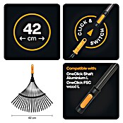 Fiskars OneClick Rasenrechen (L x B x H: 47,5 x 40 x 10,4 cm) | BAUHAUS