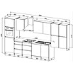 Respekta Premium Küchenzeile GLRP380HWWM (Breite: 380 cm, Mit Elektrogeräten, Weiß matt)