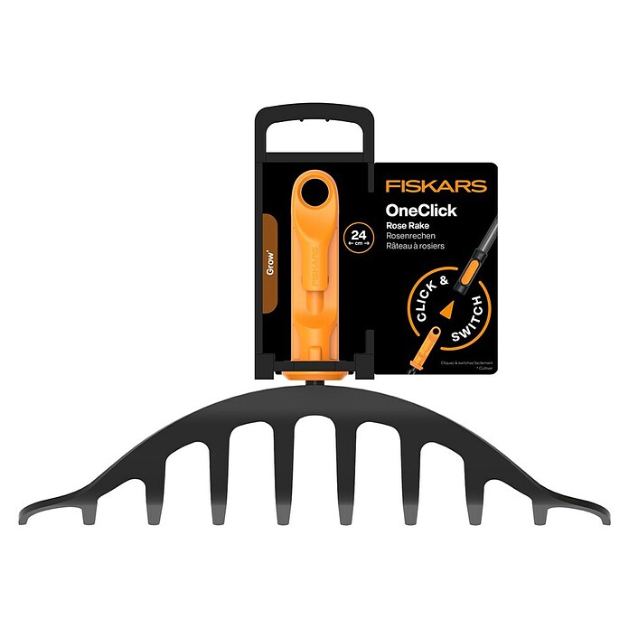 Fiskars OneClick Gartenrechen (Arbeitsbreite: 25 cm, Anzahl Zinken: 10 Stk.) | BAUHAUS