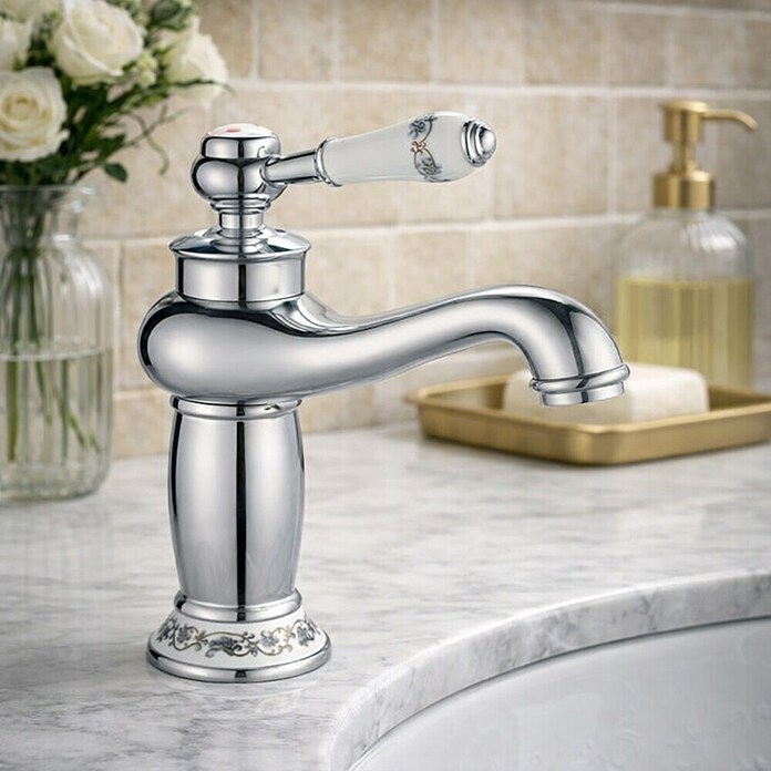 Rousseau Grifo de lavabo Marple (Cromo, Satinado) | BAUHAUS