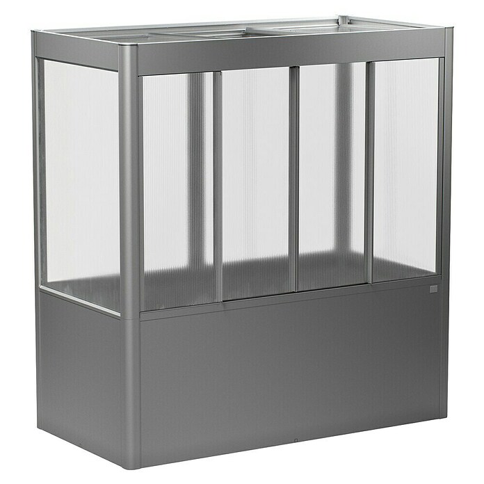 Biohort Florentina Gewächshaus (L x B x H: 104 x 201,6 x 213,4 cm, Quarzgrau Metallic, Stahl) | BAUHAUS