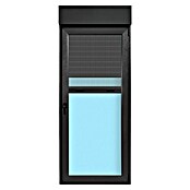 Balconera de PVC practicable-oscilobatiente (90 x 218 cm, Derecha, Gris grafito, Con mosquitera) | BAUHAUS