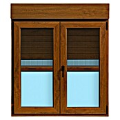Ventana de PVC practicable-oscilobatiente (120 x 138 cm, Derecha, Marrón, Con persiana de PVC y mosquitera) | BAUHAUS