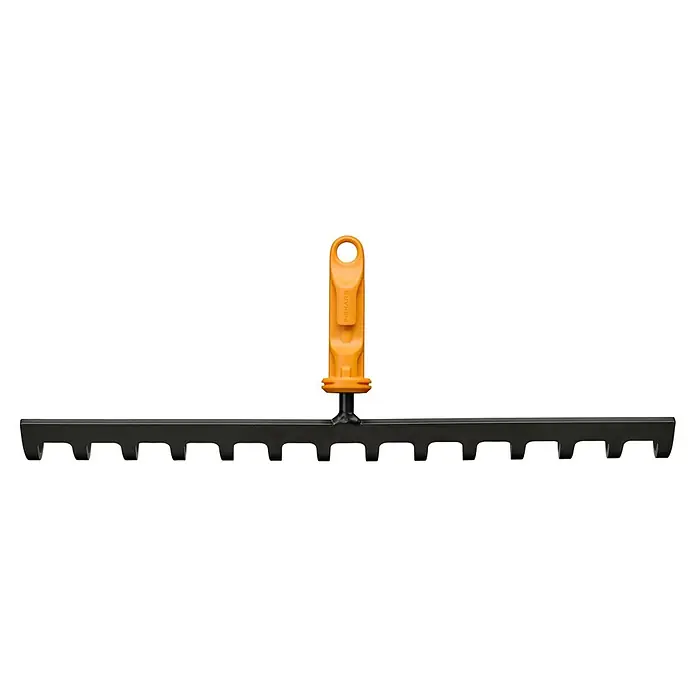 Fiskars OneClick Rasenrechen - L x B x H: 12,4 x 35,9 x 8,1 cm, 14 Stk. - Fiskars QuikFit Rechenaufsatz in Schwarz und Orange. Ideal für Gartenarbeiten mit einem robusten Design für effizientes Arbeiten.
