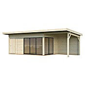 Palmako Caseta de jardín Andrea Slide Plus (Medidas ext. (An x Pr): 855 x 404 cm, Madera, Natural) | BAUHAUS