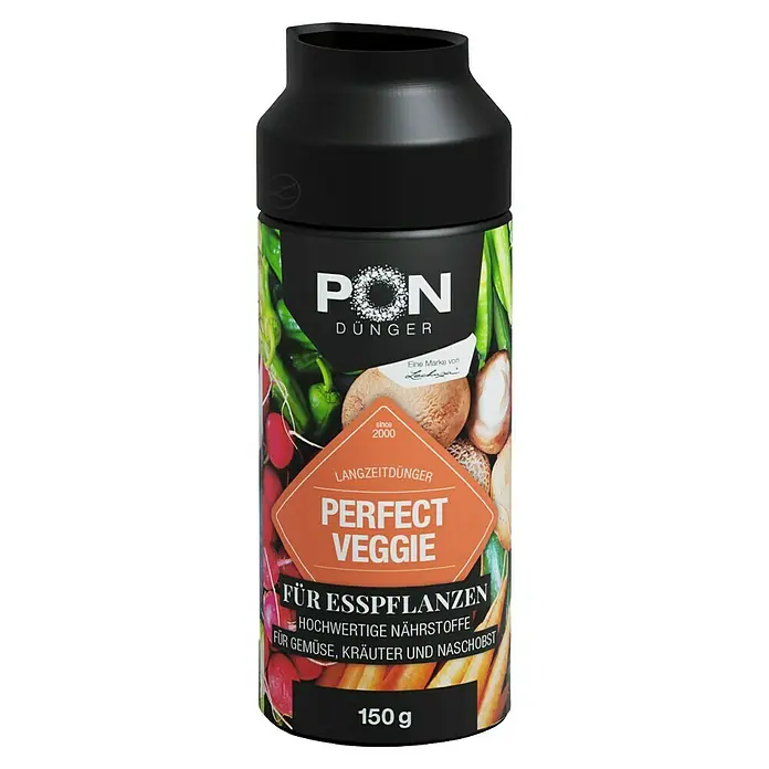 Lechuza Langzeitdünger Perfect Veggie - 150 g - Das Produkt ist ein PON Dünger Perfect Veggie Langzeitdünger für Nutzpflanzen, Gemüse, Kräuter und Naschobst, mit 150 g Inhalt.