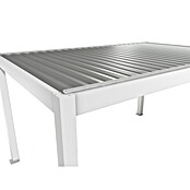 Biohort Lamellenpavillon Gr. 3,5 (B x T: 367,5 x 312 cm, Weiß - Silber Metallic, Material Gestell: Stahl) | BAUHAUS