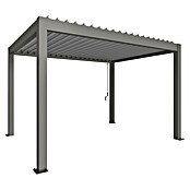 Biohort Pergola Lamellenpavillon Gr. 4 (B x T: 404,5 x 312 cm, Quarzgrau Metallic - Silber Metallic, Material Gestell: Stahl) | BAUHAUS