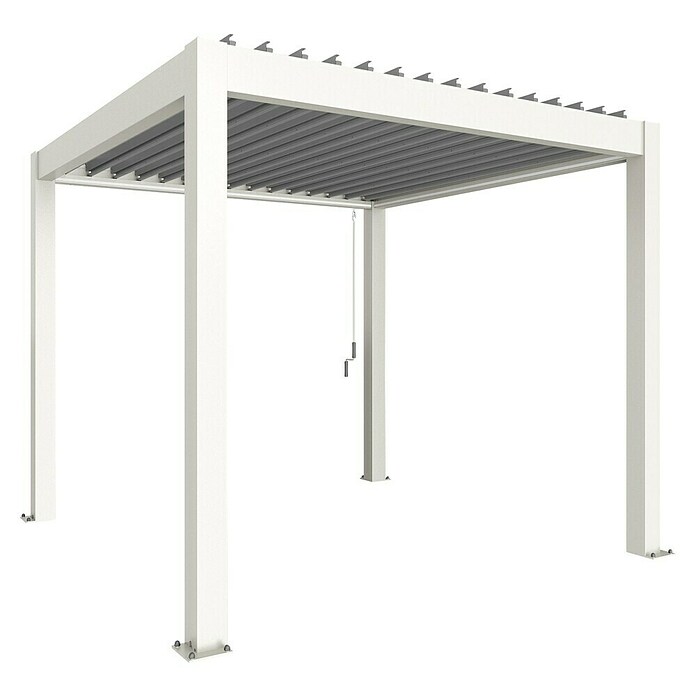 Biohort Pergola Gr. 3 (B x T: 312 x 312 cm, Weiß - Silber Metallic, Material Gestell: Stahl) | BAUHAUS