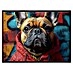 Cuadro de vidrio Bulldog Grafitti 
