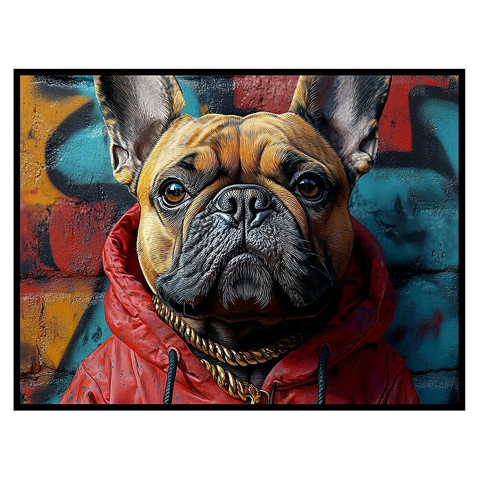 Cuadro de vidrio Bulldog Grafitti (Bulldog Grafitti, An x Al: 40 x 30 cm, 1 pzs.) | BAUHAUS