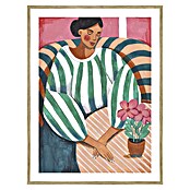 Cuadro Mujer rayas verdes (Mujer rayas verdes, An x Al: 30 x 40 cm, 1 pzs.) | BAUHAUS