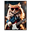 Cuadro de vidrio Gato con guitarra (Gato con guitarra, An x Al: 30 x 40 cm, 1 pzs.) | BAUHAUS