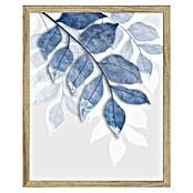 Cuadro de vidrio 3D Hojas azules (Hojas azules, An x Al: 30 x 40 cm, 1 pzs.) | BAUHAUS